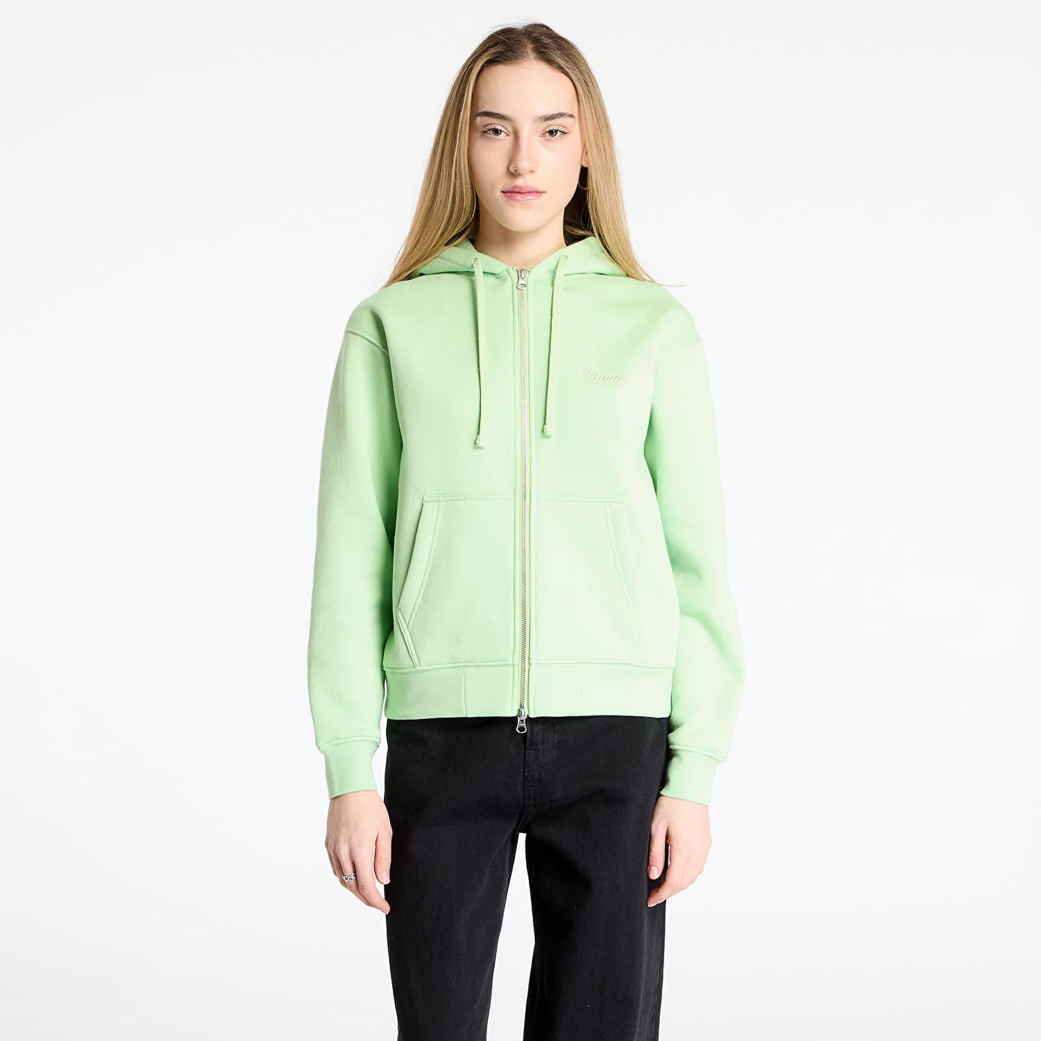Huppari Dime DIME Cursive Zip Hoodie Vihreä | DIMESP2549SAG, 1