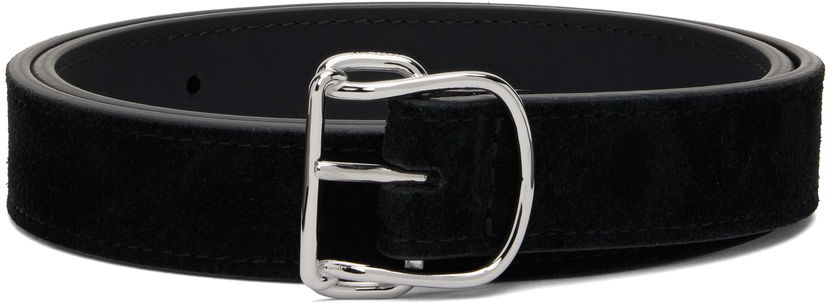 Vyöt TOTEME TOTEME Swirl Suede Belt Musta | 253-WAM0047-LE0004