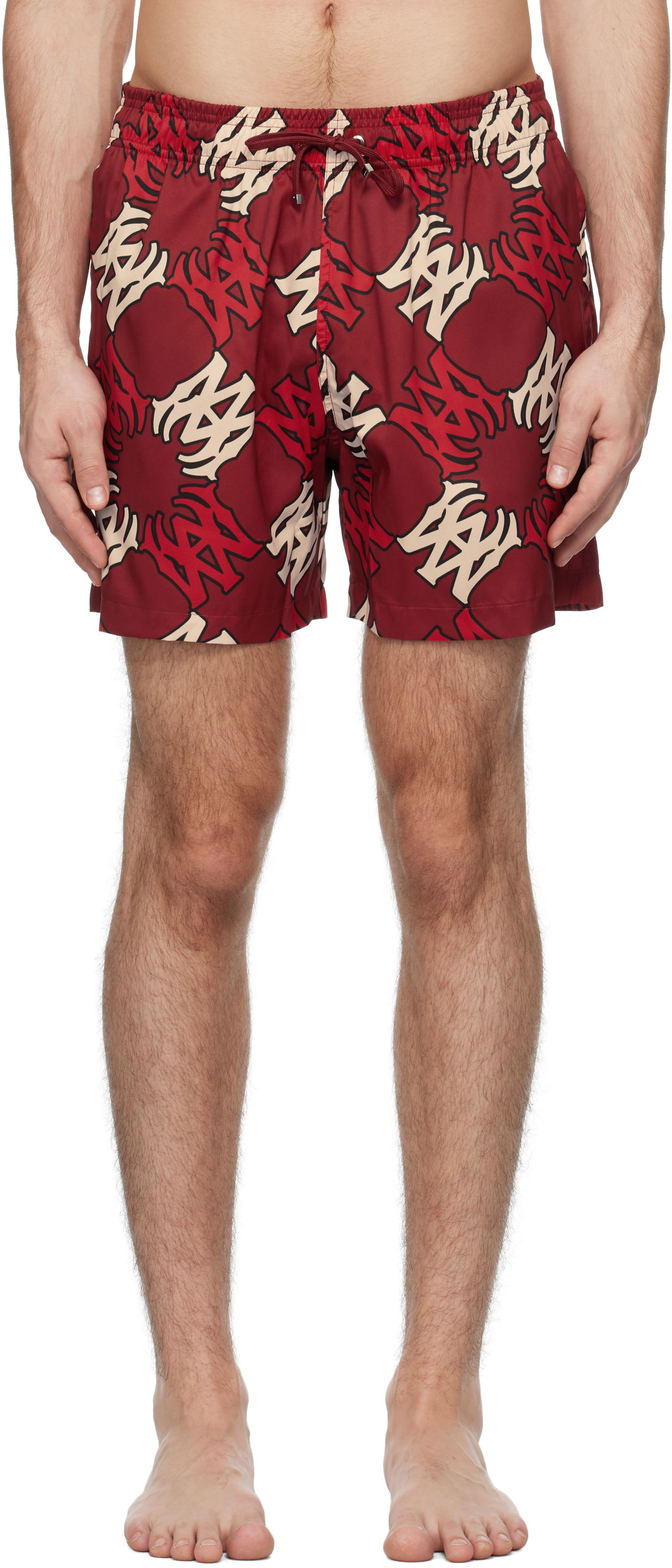 Uimapuvut AMIRI Quad Print Swim Shorts Punainen | AMSWTK1027, 0