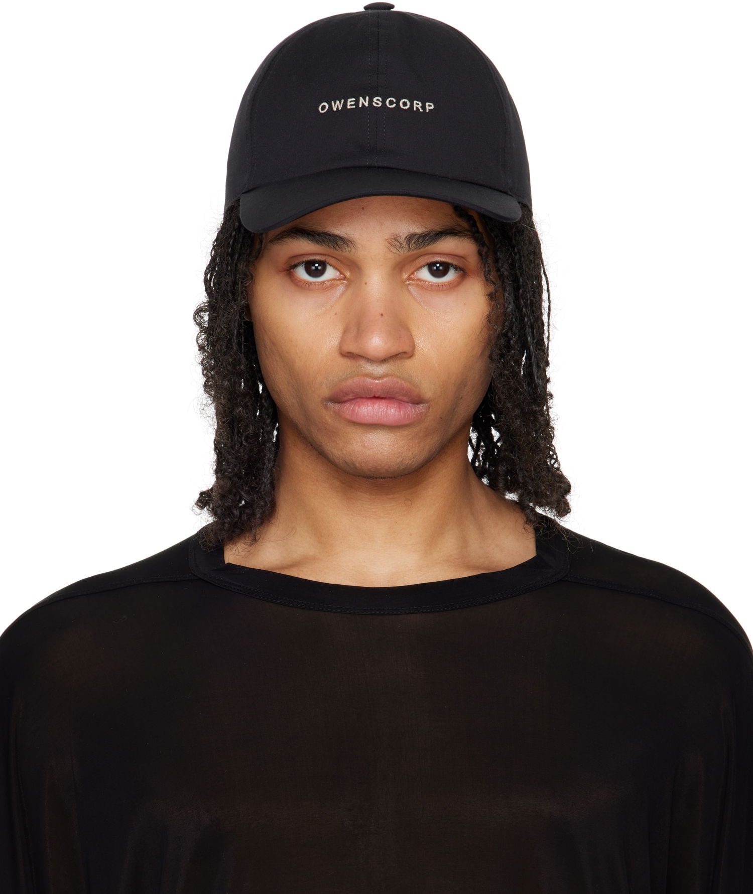 Korkki Rick Owens Rick Owens Hollywood Baseball Cap Musta | RA01E0600 TEEM7, 0