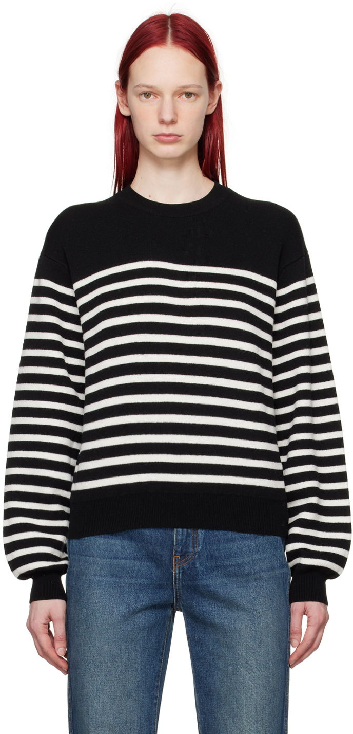 Villapaita Khaite The Viola Striped Sweater Musta | 9305628