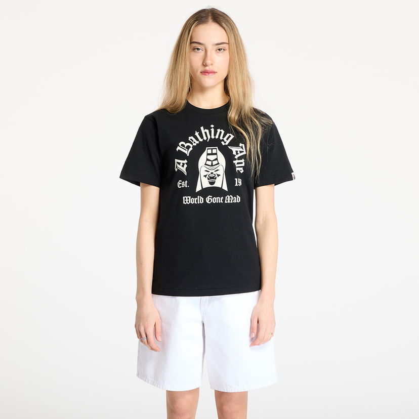 T-paita BAPE A BATHING APE Mad General College T-Shirt Musta | 001TEL301059MBLK