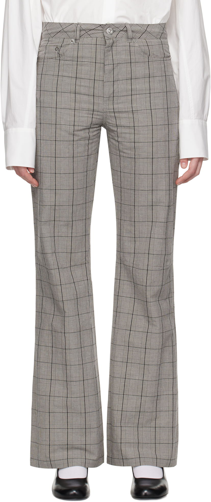 Housut OUR LEGACY Our Legacy Moto Cut Flare Trousers Harmaa | W4244MBO