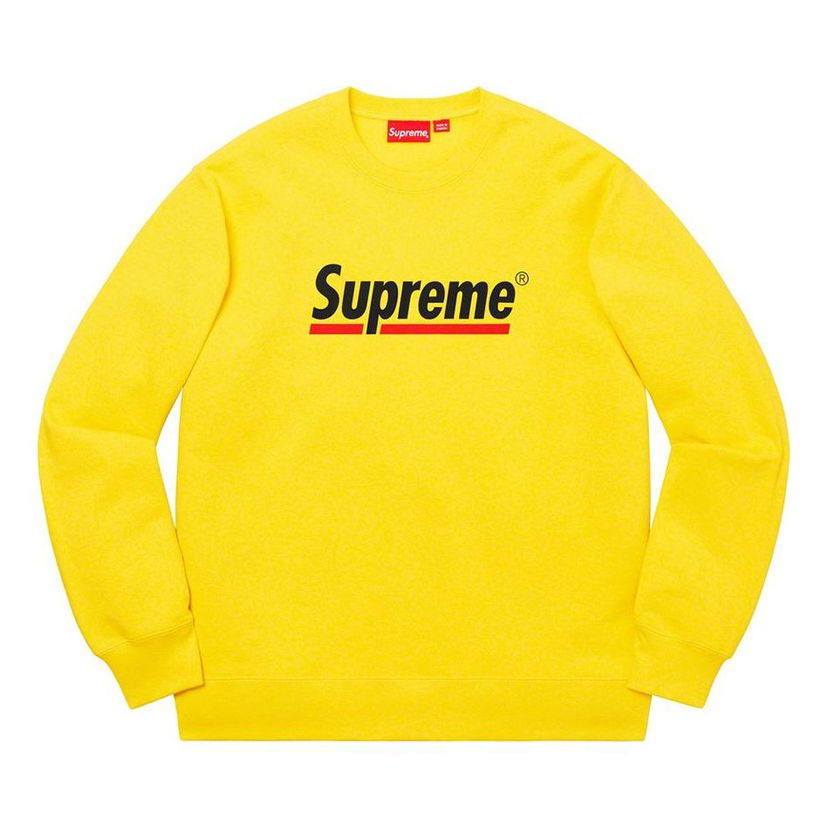Villapaita Supreme Supreme Underline Crewneck Pullover Keltainen | SUP-SS20-349