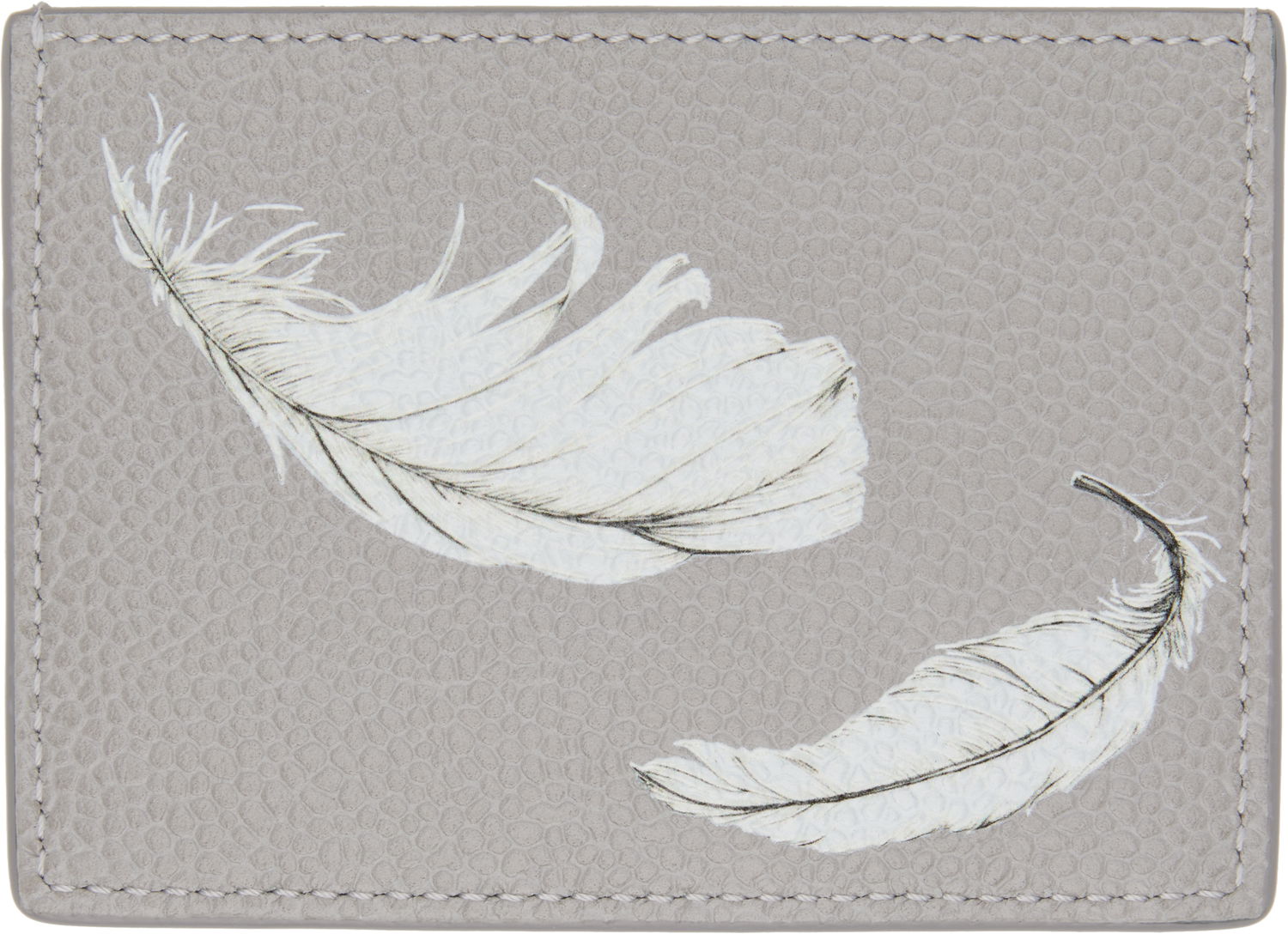 Lompakko Thom Browne Thom Browne Single Feather Print Card Holder Harmaa | MAW020L-E1353, 1