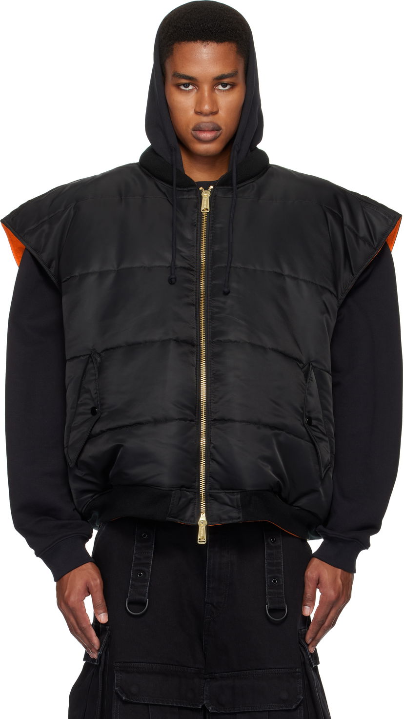 Bomber-takki VETEMENTS Reversible Bomber Vest Musta | UA66JA330B