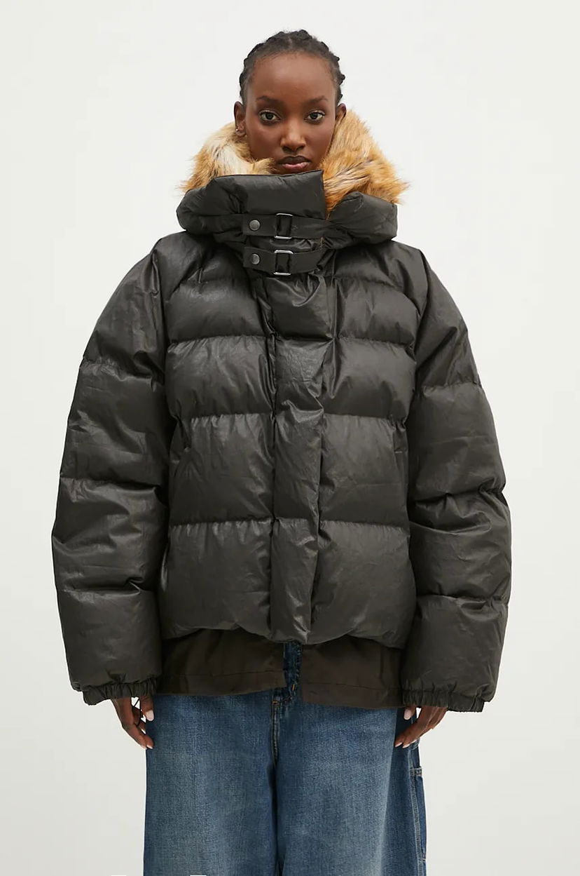 Puffer takki Ottolinger Ottolinger Deconstructed Double Zip Oversize Puffer Jacket Musta | 2209060205