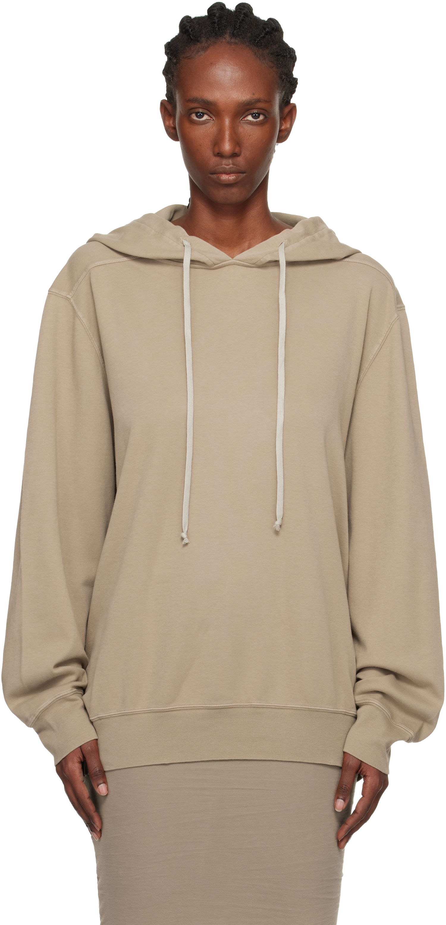 Huppari Rick Owens Concordians Oversized Hoodie Beige | DS02E7241 JDBP, 0