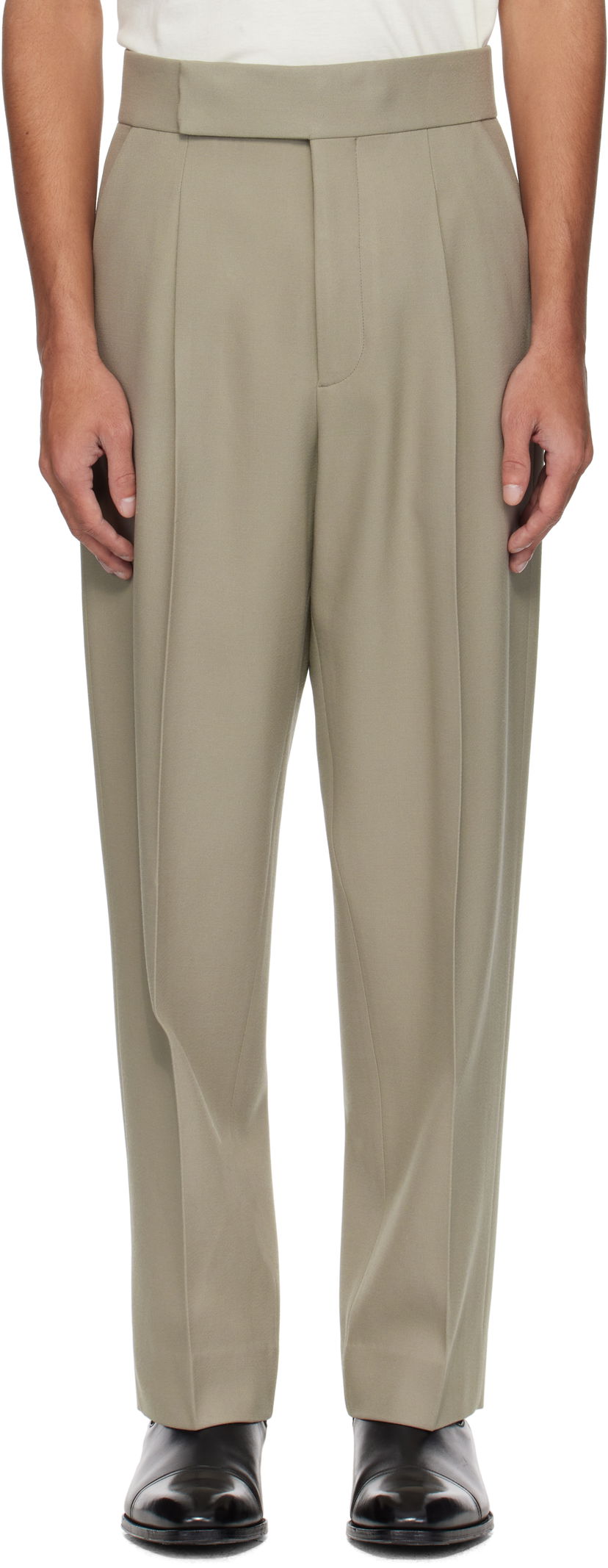 Housut Fear of God Fear of God Single Pleat Eternal Trousers Beige | FGE240-401GRB