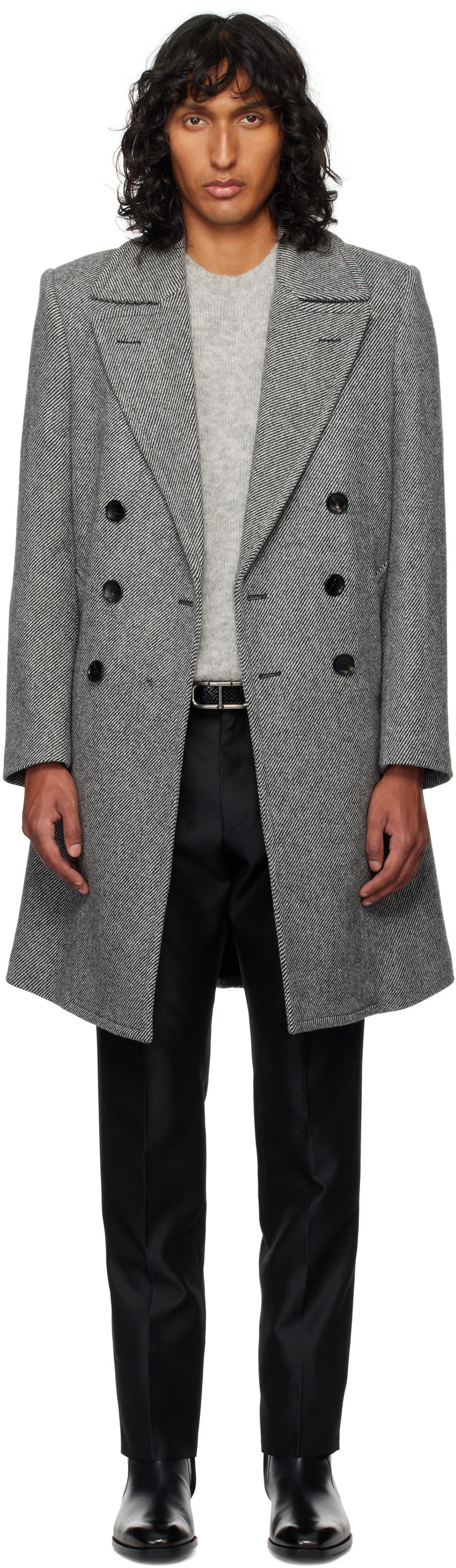Takit Tom Ford Graphic Twill Coat Musta | OCR009-FMW049F24