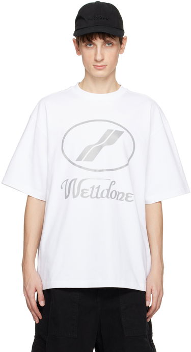 T-paita We11done Designer Logo-Print T-Shirt Valkoinen | WD-TP5-19-930-WH, 0