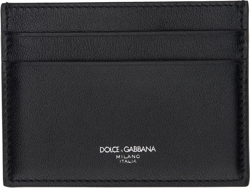 Lompakko Dolce & Gabbana Dolce & Gabbana Calfskin Card Holder Musta | BP0330AV956