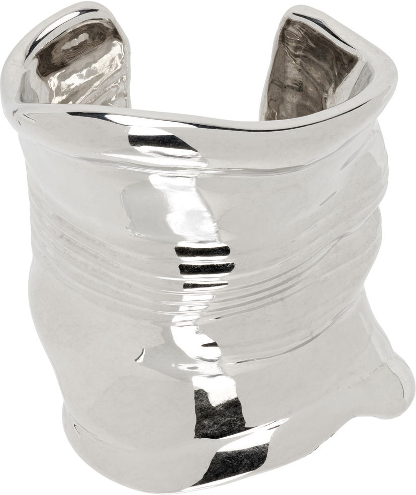 Rannerengas Jean Paul Gaultier Jean Paul Gaultier Silver Distorted Cuff Bracelet Metallinen | 25/03-W-JW014-X053-91