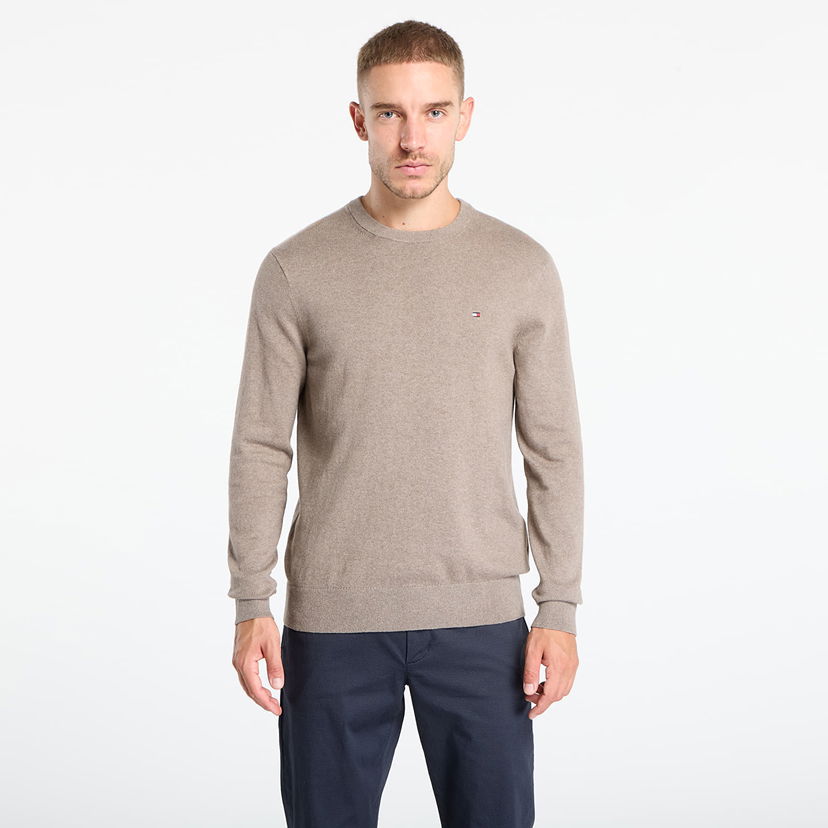 Villapaita Tommy Hilfiger Tommy Hilfiger Pima Cotton Cashmere Crew Neck Sweater Beige | MW0MW28046 HI3