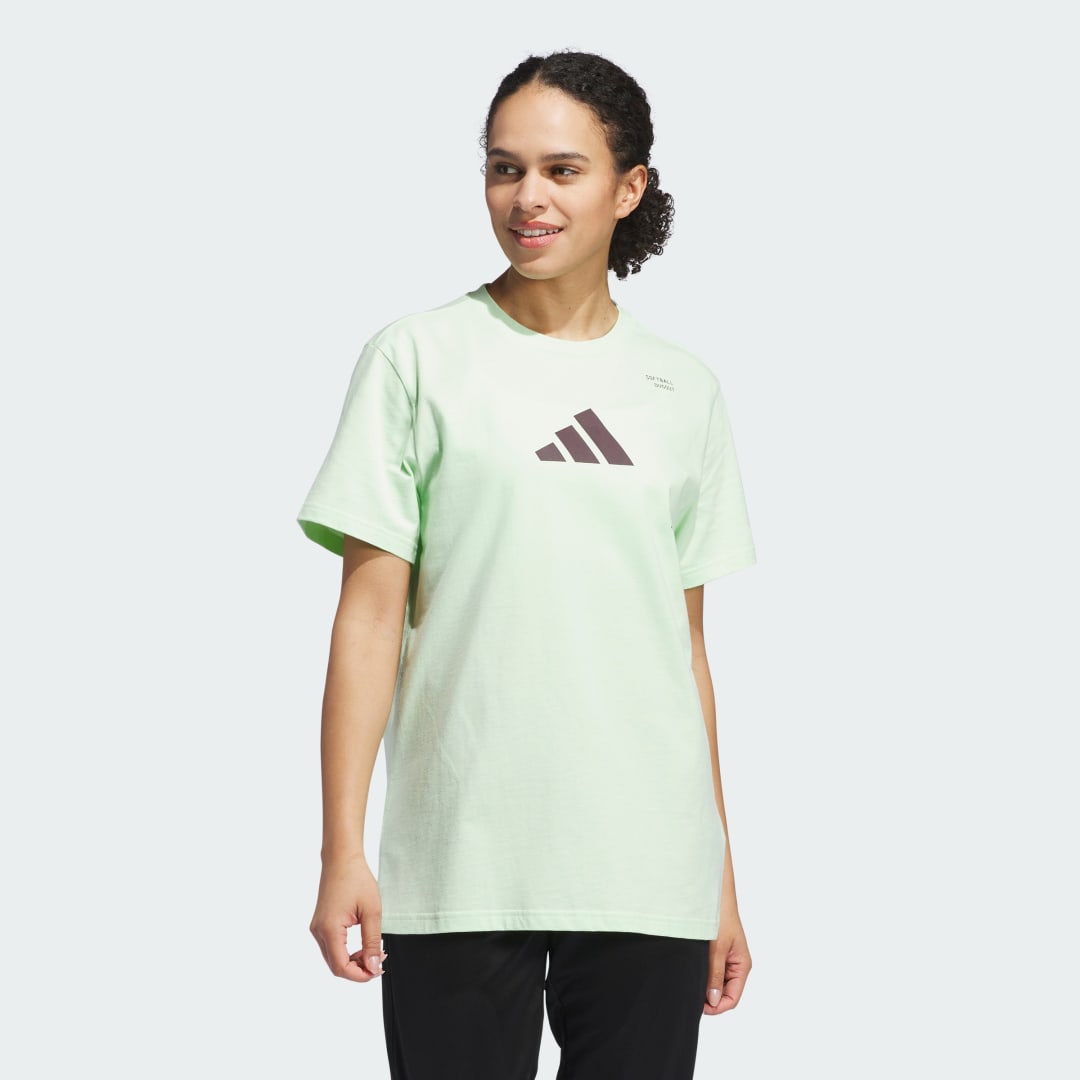 T-paita adidas Performance Softball Graphic Valkoinen | IY5529, 1