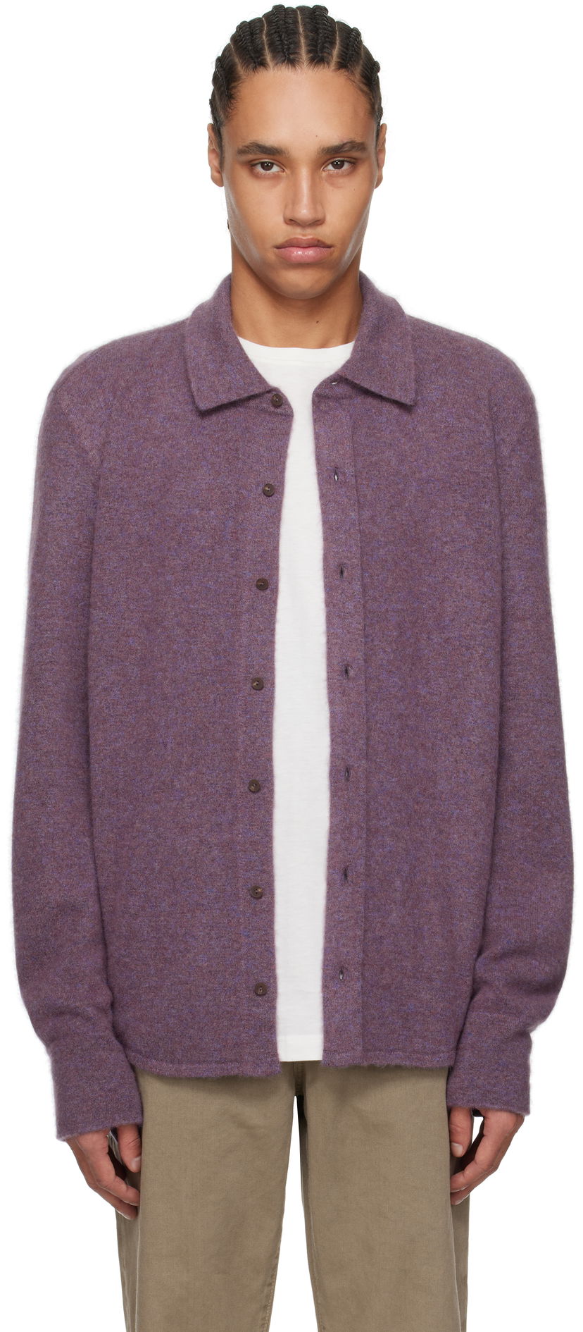 Villapaita The Row The Row Lautaro Cardigan Violetti | 883-Y363