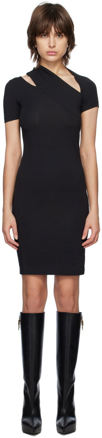 Mekko Helmut Lang Slash Midi Tee Dress Musta | N02HW604
