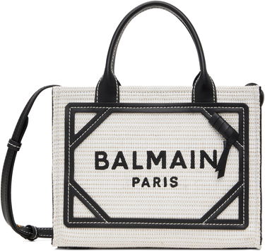 Kangaskassi Balmain Balmain B-Army Small Raffia Tote Musta | EN0FE900TCRB, 0