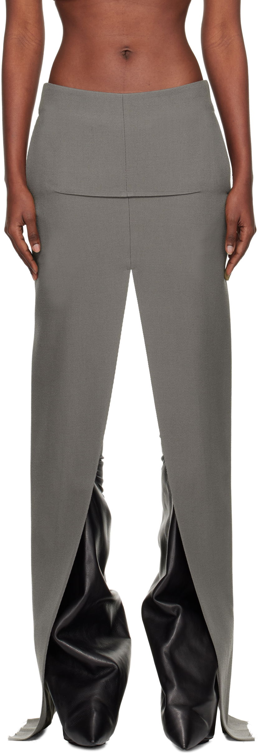 Hame Rick Owens Concordians Sliced Maxi Skirt Harmaa | RO02E4387 WD