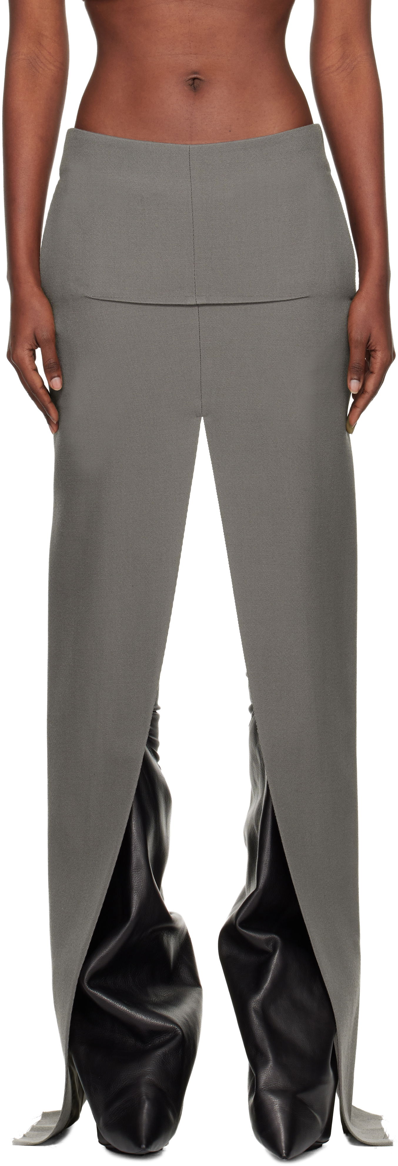 Hame Rick Owens Concordians Sliced Maxi Skirt Harmaa | RO02E4387 WD, 0