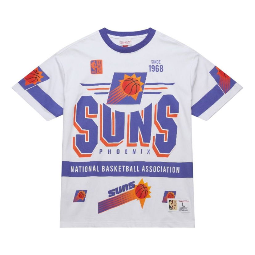 T-paita Mitchell & Ness Mitchell & Ness NBA Phoenix Suns Origins Premium Vintage T-Shirt Valkoinen | FC9265-PSUWHIT