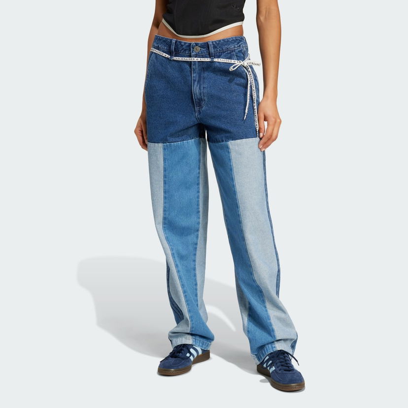 Jeans adidas Performance Kseniaschnaider Patchwork Straight Leg Sininen | IW5663