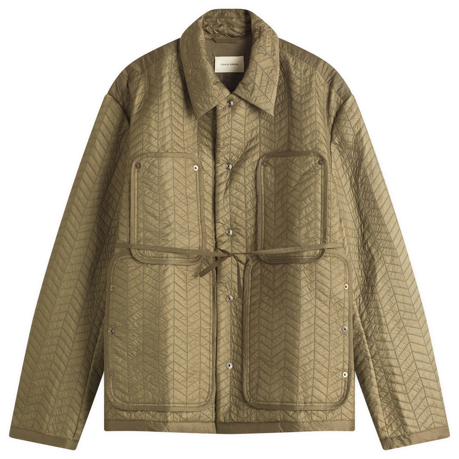 Puffer takki Craig Green Craig Green Quilted Worker Jacket, Size Large Vihreä | CGSS25CWOJKT82-30413305, 0