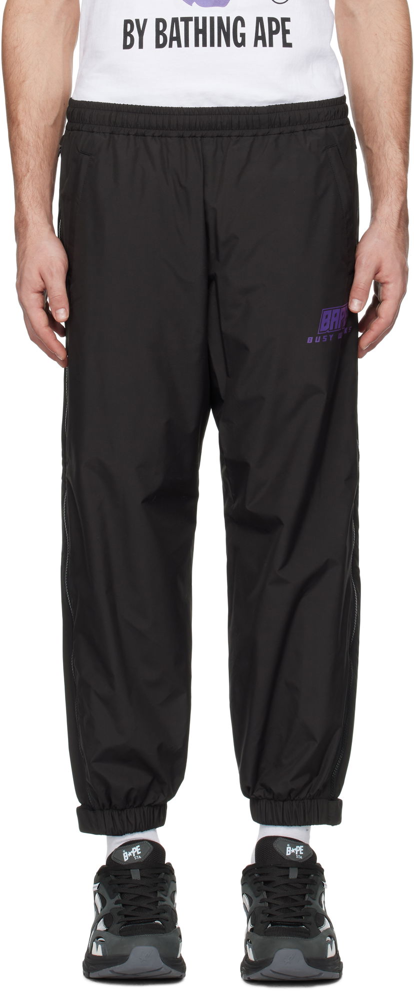 Verryttelyhousut BAPE Camo Deformation Track Pants Musta | 001PTK801002M