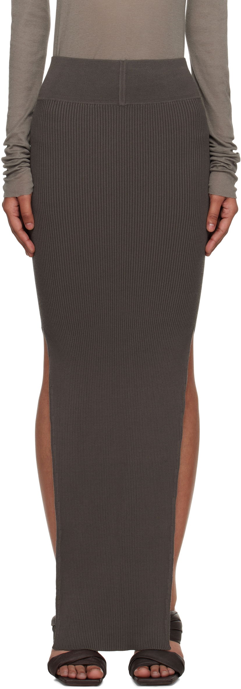 Hame Rick Owens Rick Owens Concordians Sacriskirt Midi Skirt Harmaa | RP02E4619 RIBVI