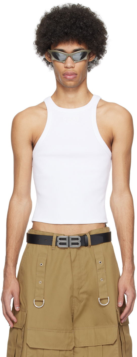 Tankkitoppi VETEMENTS Embroidered Tank Top Valkoinen | UE64TO140W