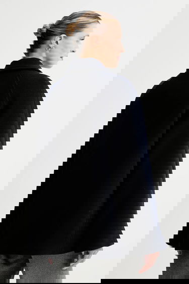 Takki Samsoe Samsoe ALMA Wool Cape Jacket Tummansininen | F23300184, 2