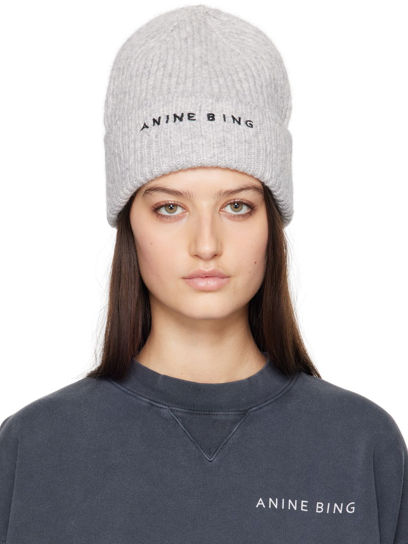 Pipo Anine Bing Anine Bing Elia Beanie Harmaa | A-12-10621-CHR1