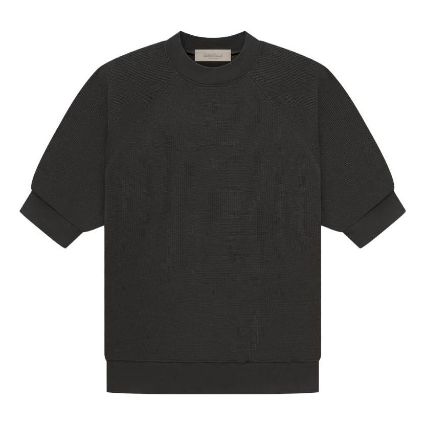 Villapaita Fear of God Essentials Waffle Sweatshirt Musta | FOG-SS23-050, 0