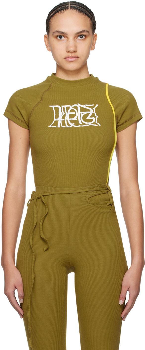 Body Ottolinger Ottolinger Rib Bodysuit Vihreä | 407701