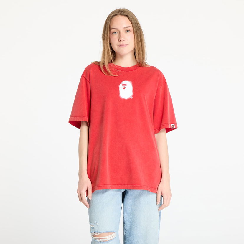 T-paita BAPE A BATHING APE Pigment Print Ape Head Relaxed Fit T-Shirt Punainen | 001CSL301307MRED