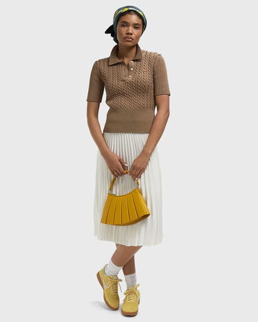 Olkalaukku Lacoste Lenglen Pleated Shoulder Bag Keltainen | NU5011DP-T07, 2