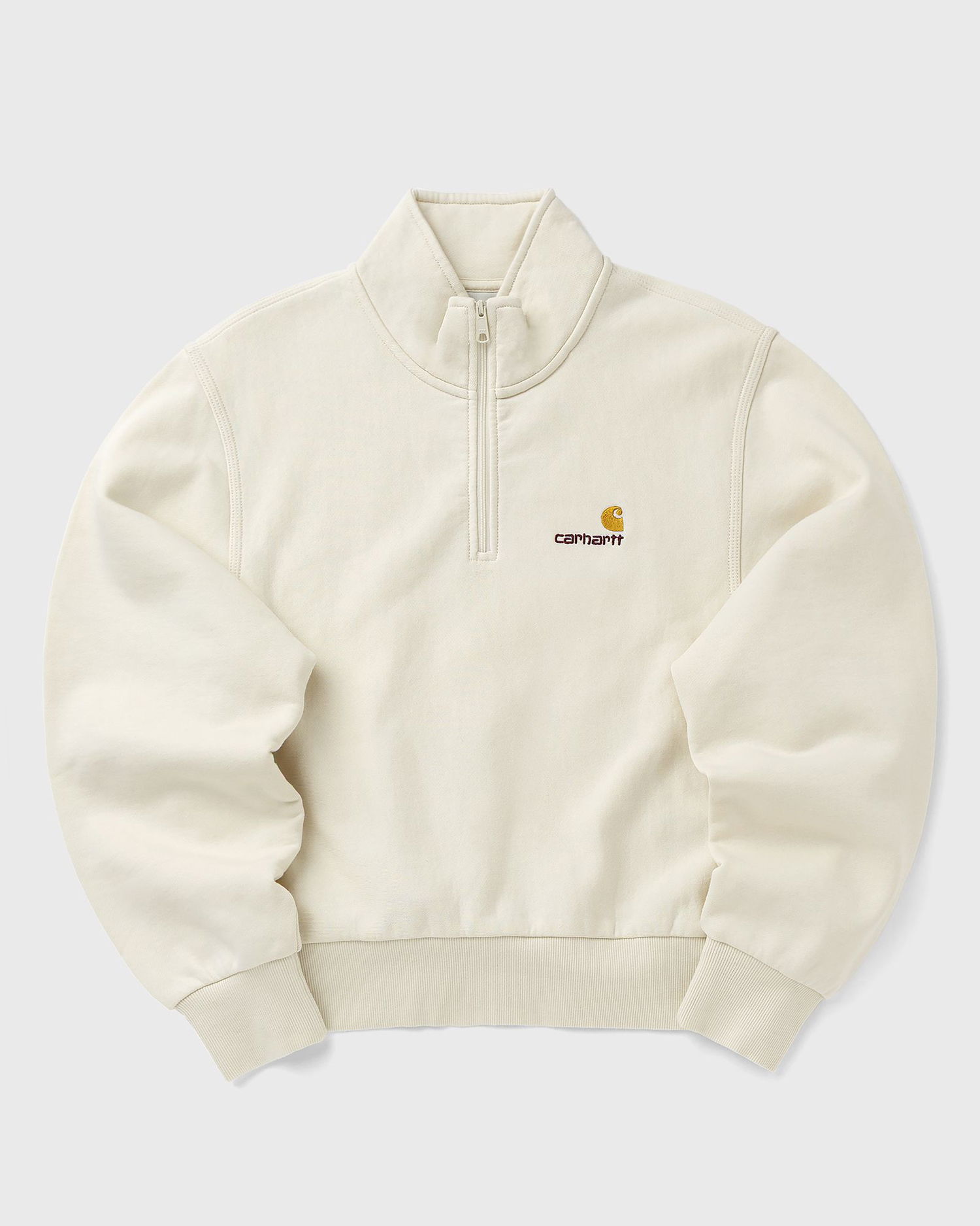 Huppari Carhartt WIP American Script High Neck Quarter-Zip Sweatshirt Beige | I033827-05.XX, 0