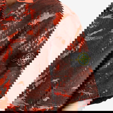 Paita Stone Island Stone Island Scan Camo Ripstop-OVD Short Sleeve Shirt, Size Large Oranssi | K1S151100012-V0029, 5