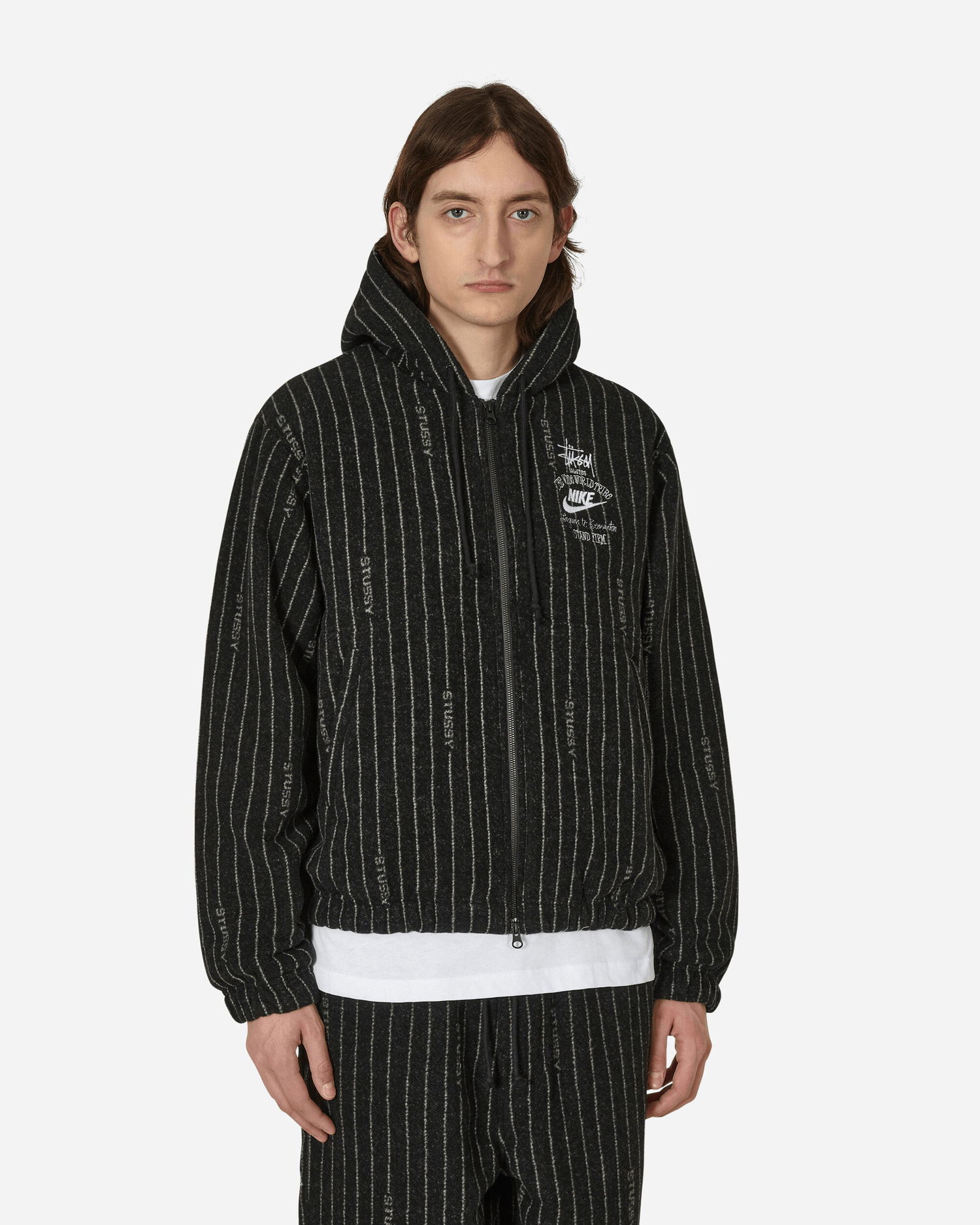 Takki Nike Stüssy x Stripe Wool Jacket Musta | DR4023-010, 0