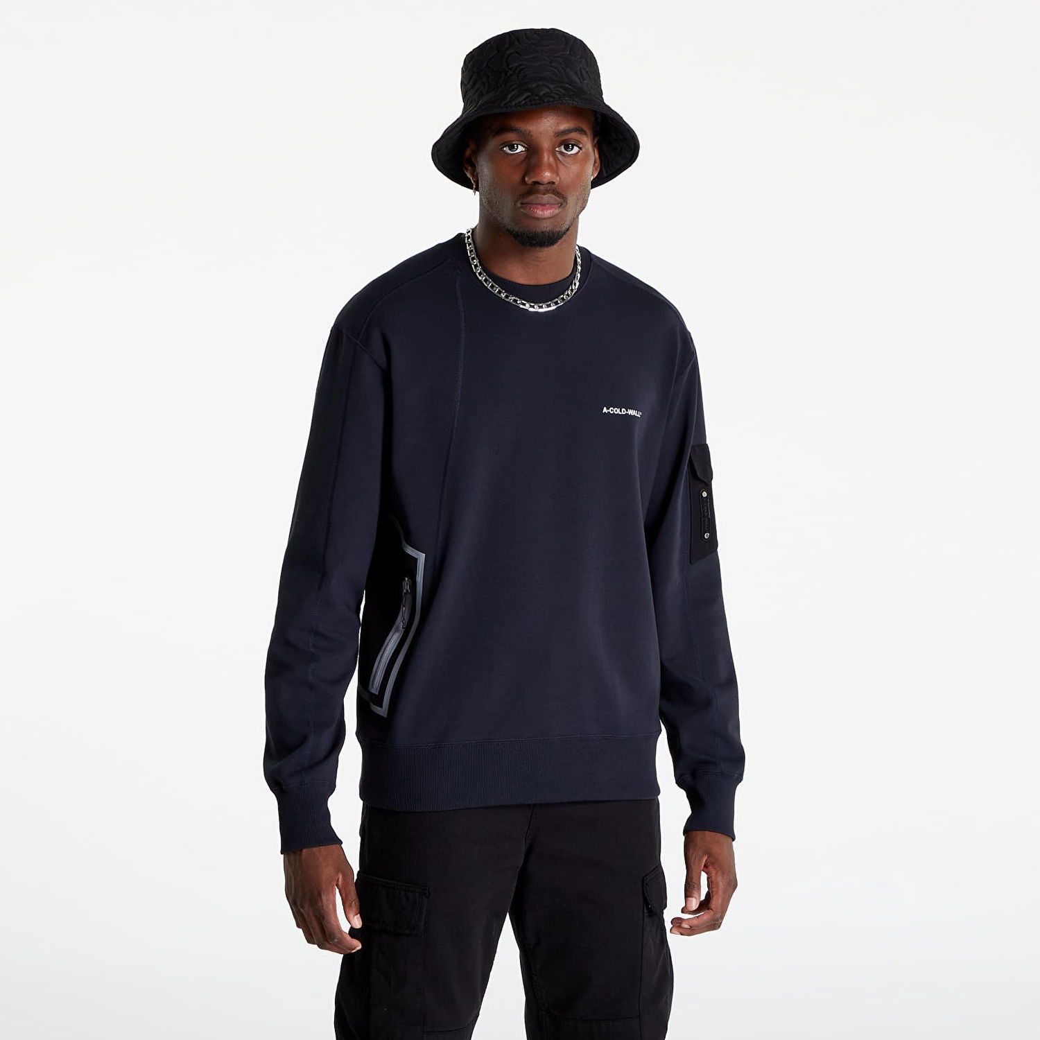 Huppari A-COLD-WALL* Polygon Technical Crewneck Musta | ACWMW079 Black, 0
