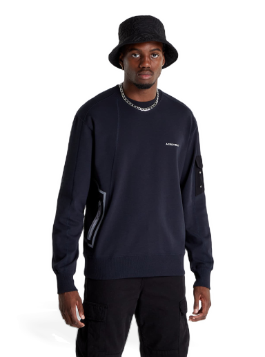 Huppari A-COLD-WALL* Polygon Technical Crewneck Musta | ACWMW079 Black