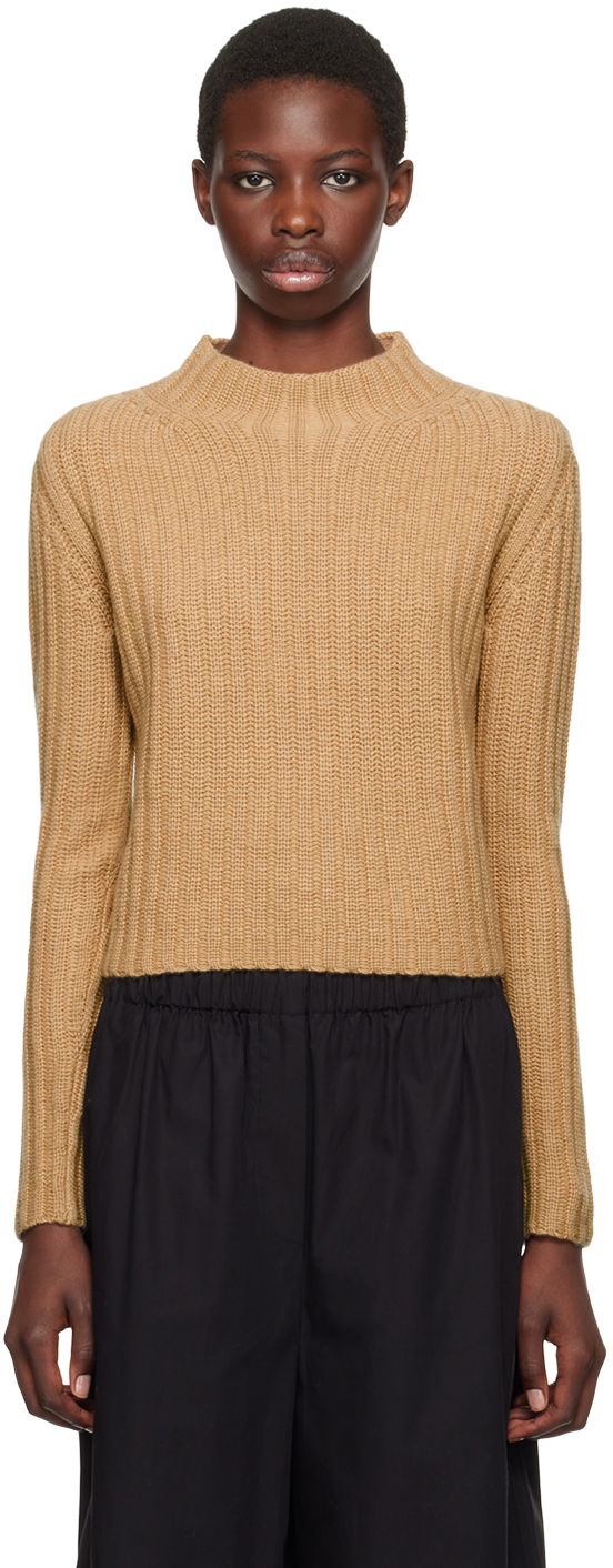 Villapaita Max Mara Max Mara Aloa Mock Neck Sweater Ruskea | 2421366022600 MM12037