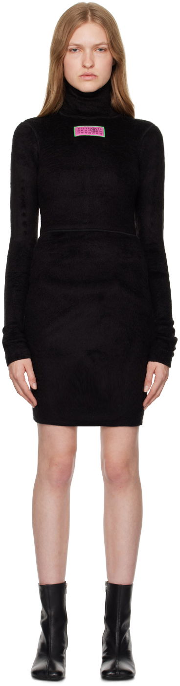 Mekko Maison Margiela Furry Jersey Mini Dress Musta | S62DD0033 M20045