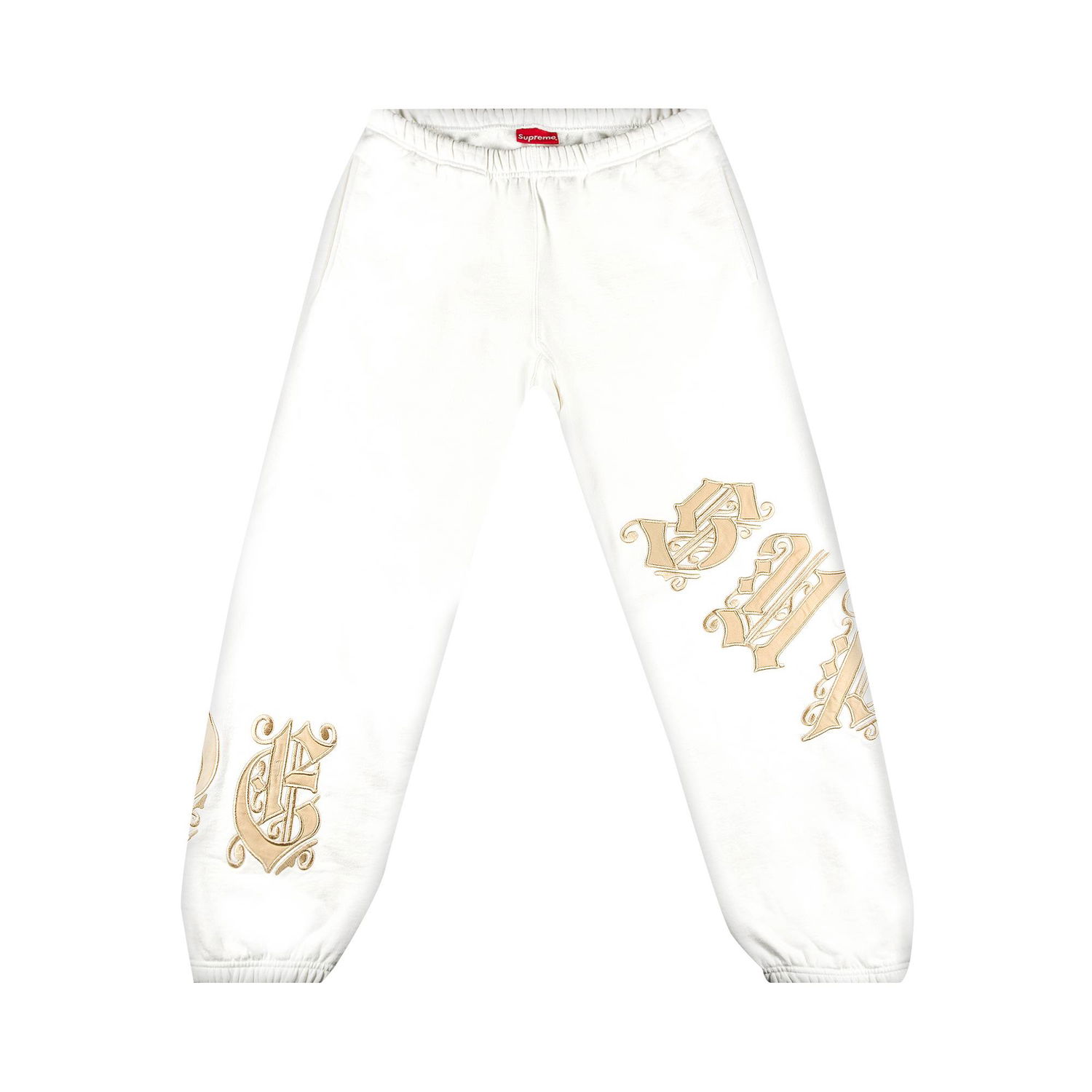 Verryttelyhousut Supreme Old English Wrap Sweatpant Valkoinen | SS21P80 WHITE, 1