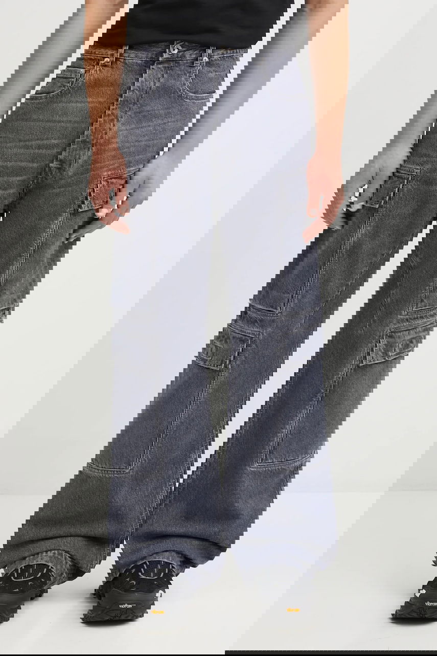 Cargo housut Rick Owens Rick Owens DRKSHDW Double Cargo Jeans Harmaa | DU02E7361.DGY, 0