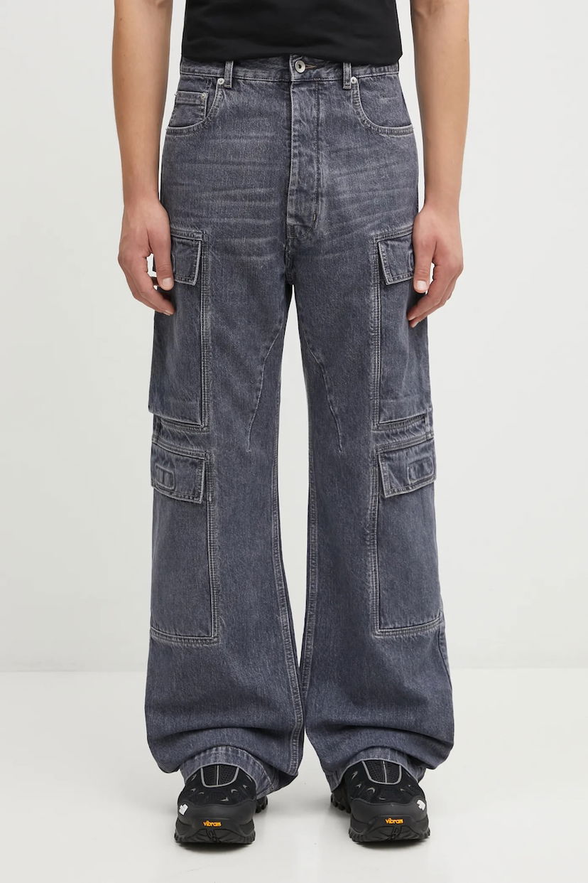Cargo housut Rick Owens Rick Owens DRKSHDW Double Cargo Jeans Harmaa | DU02E7361.DGY