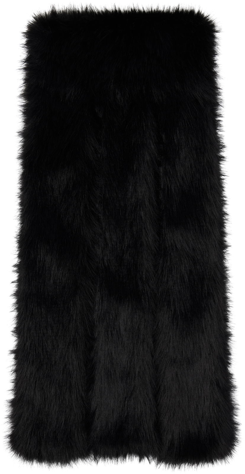Huivi Simone Rocha Simone Rocha Triple Slit Faux Fur Scarf Musta | 1038 1090