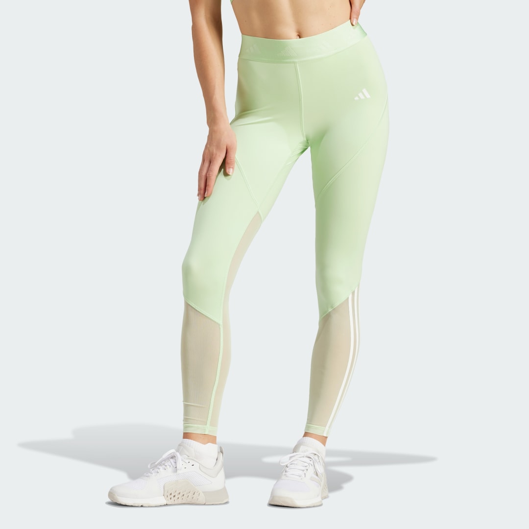 Leggingsit adidas Performance Hyperglam Full-Length Leggings Vihreä | IS4477, 0