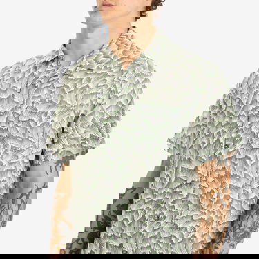 Paita A.P.C. A.P.C. Roy Wave Print Shirt, Size Small Vihreä | VIALX-H12608-KAF, 5