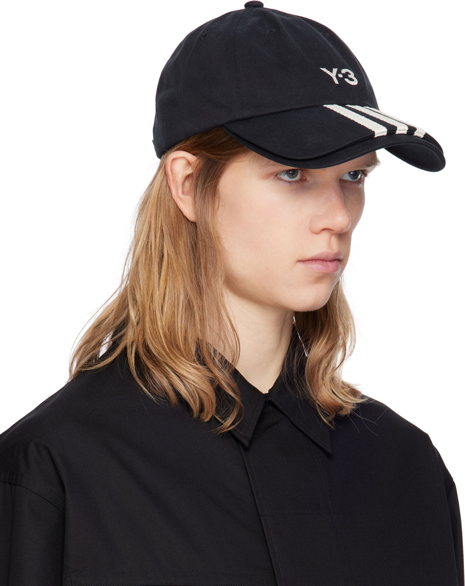 Korkki Y-3 Y-3 3-Stripes Baseball Cap Musta | JN7183, 1